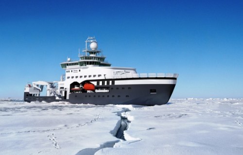 Artist's rendering of Norway's new ice-going research vessel. (Photo: Rolls Royce Marine)