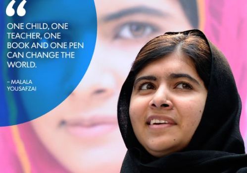 Malala Yousafzai, Nobel Peace Prize winner 2014.