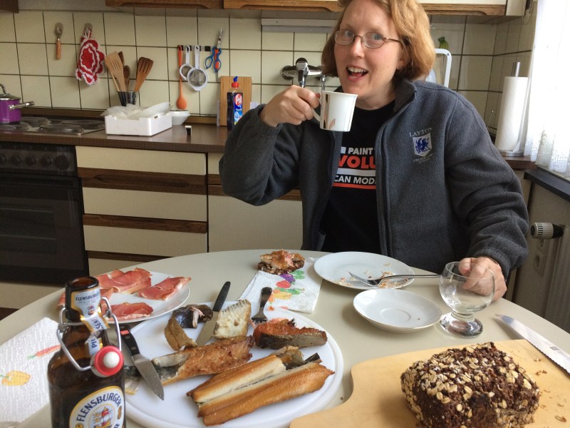 Dragonfly during our first German meal in our new apartment in Bremerhaven in July 2018.